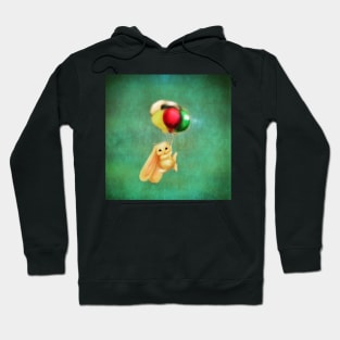 Playful Colorful Baby Bunny Illustration Hoodie